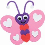 Baker Ross Magneten om te mengen en te matchen met harten en vlinders, 8 stuks, magneten voor kinderen van Valentijnsdag (FC450)
