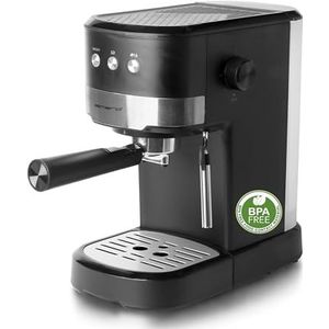 Emerio Style espressomachine - Filterhouder - 15 bar voor perfecte crème - Draaibare melkopschuimer - Waterreservoir van 1,25 liter (afneembaar) - BPA-vrij - 2-in-1-1100 W lepel en bumper