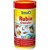 Tetra Rubin granulaat - visvoer in korrelvorm met natuurlijke kleurversterkers, ideaal voor alle vissen in de middelste waterlaag van het aquarium, 250 ml