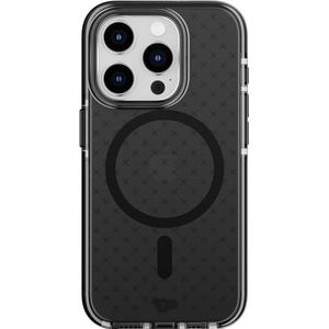 Tech21 Evo Check iPhone 15 Pro hoes, compatibel met MagSafe, eenvoudige telefoonhoes, TPU en biologisch afbreekbaar materiaal, zwart, wetenschappelijk bewezen bescherming tegen