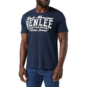 BENLEE Rocky Marciano Heren T-shirt Regular Fit Retro Logo, Donkerblauw