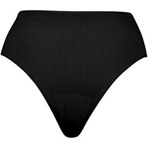 PUMA Bikinibroek met letters, hoge taille, zwart combo, maat M, zwart combi