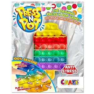 CRAZE Pop it-Fidget Anti-Stress Toy-Is, meerkleurig, voor jongens, meisjes en volwassenen, 37379, meerkleurig