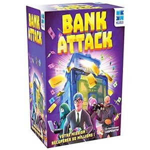 Megableu - Elektronisch spel - Bank Attack - Coöperatief spel - Realiseert de Krijg van de eeuw - 5 niveaus - Familie- en strategisch spel - Voor 2 tot 4 spelers - 678059