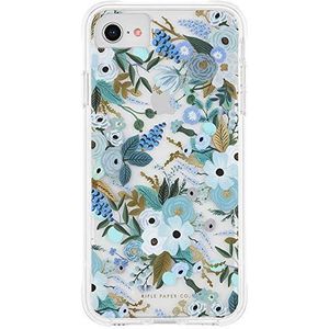 Rifle Paper CO. iPhone SE (2020) hoes case cover iPhone 8 hoes bloemenpatroon 4,7 inch tuin party blauw