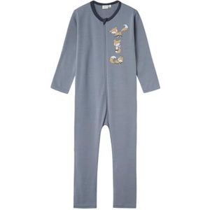 NAME IT Nmmwillit Wool Ls Suit rompertje voor jongens, grijs.