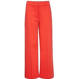 ICHI IHKATE SUS OFFICE WIDE PA broek voor dames, stretch, regular fit, 171664/Klaprozenrood