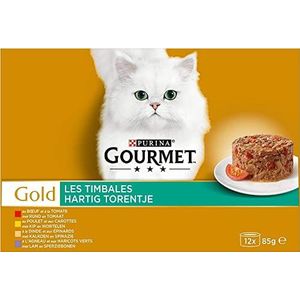 Gourmet Goud, Timbalen met Groenten: Rund-Tomaat, Kip-Wortelen, Kalkoen-Spinazie, Lam-Groene Bonen, 8.160Kg