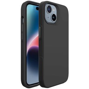 JT Berlin BackCase Pankow Safe Housse en Silicone Compatible avec Apple iPhone 15 Plus [Protection Contre Les Chutes Selon la Norme Militaire, Chargement sans Fil (Qi), Protection de l'écran] Noir