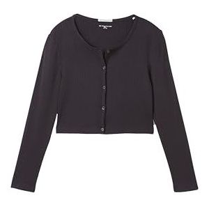 TOM TAILOR 1042737 T-shirt voor kinderen, geribbeld, gebreid, 29476 - Koalgrijs, 128