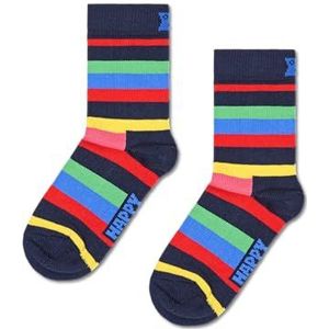 Happy Socks Uniseks sokken voor kinderen, gestreept, Marinier