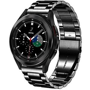 DEALELE Compatibel met Samsung Gear Sport / Galaxy Watch 42 mm / Active 2 / Galaxy 3 41 mm / Galaxy Watch 4, 20 mm roestvrijstalen reservearmband voor Huawei GT2 42 mm / GT3 42 mm, zwart