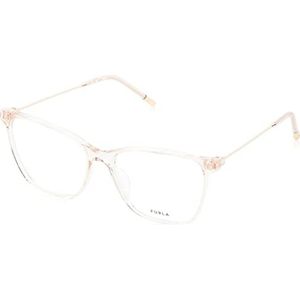 Furla Vfu635 zonnebril voor dames, Glanzend transparant roze