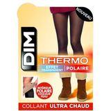 DIM Dames Thermo Ultra Warm Fleece en Transparant Effect 80D x 1, Zwart, L-XL, zwart.