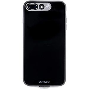 Lemuro Beschermhoes voor iPhone 7+/8+, glanzend, zwart