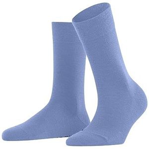 FALKE Dames Sensitive Berlin sokken met zachte randen, niet-samendrukbaar, geschikt voor diabetici, ademend, duurzaam, klimaatregulerend, geurremmend, wol, katoen, 1 paar, Blauw (Arcticblue 6367)