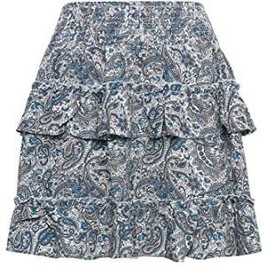 Mavi Ruffle Damesrok, Arctic Ice Paisley Print