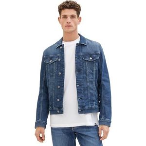 TOM TAILOR 1040165 jeansjas voor heren (1 stuk), 10119 - Gebruikt Steenblauw Denim