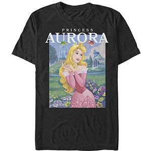 Disney Sleeping Beauty Aurora Organic T-shirt à Manches Courtes Unisexe Adulte, Noir, S