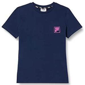 Fila Borna Tight T-shirt pour fille, Bleu Médiéval, 146-152
