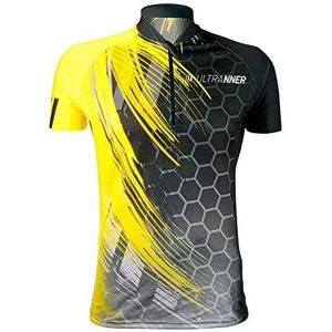 ULTRANNER - Beria | technisch fietsshirt met korte mouwen voor heren – ultralicht en ademend, geschikt voor trailrunning, trekking en meer, geel, L, Geel.