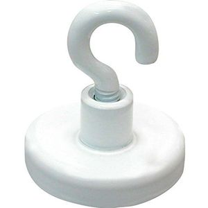 Pavo Haakmagneet potmagneet neodymium Ø 25 mm 3 - wit