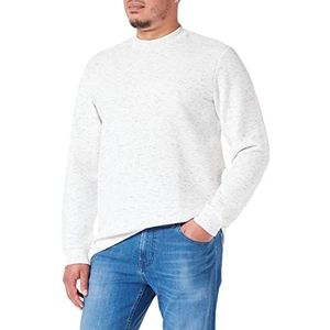 Koton Sweat-shirt jacquard à col rond pour homme, Blanc cassé (001), M