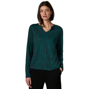 Cecil B322472 T-shirt in tunieklook voor dames, petrol groen