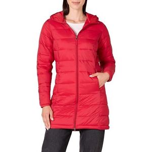 Amazon Essentials Manteau matelassé à capuche, imperméable et léger pour femme (disponible en grande taille) - Rouge - Taille L