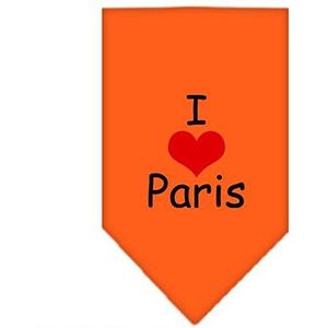 Mirage I Heart Paris Bandana, met zeefdruk, maat L, oranje