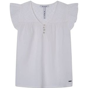 Pepe Jeans Hilary blouse voor meisjes, Wit (schuim)