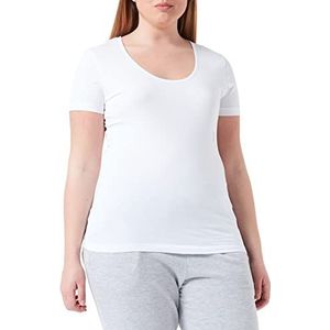 HUGO Twin Rn T-shirt voor dames, verpakt per 2 stuks, wit 100