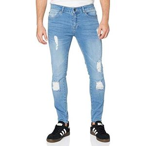 Enzo Skinny jeans voor heren, blauw (licht gewassen)