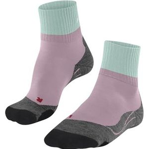 FALKE TK2 Explore Short W SSO Chaussettes de randonnée en laine pour femme Matériau fonctionnel anti-bulles épais Rose (Thulit 8663) Taille 37-38