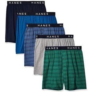 Hanes Ultimate FreshIQ Dyed Exposed Tailleband Knit Boxer met 5 stuks