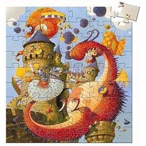 Djeco P Puzzelspel met draak voor kinderen vanaf 5 jaar, meerkleurig (DJ07256)