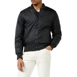 Build Your Brand Bomber jas voor heren, Zwart (Zwart 00007)