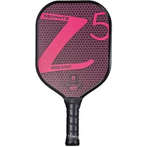 ONIX Pickleball peddel van grafiet Z5 (voorkant van koolstofvezel met ruw oppervlak, aangename grip en Nomex honingraatkern voor touch, controle en prestatie), roze