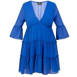 nolie Mini robe à volants pour femme 19227011-NO01, bleu roi, taille S, Mini robe à volants, S