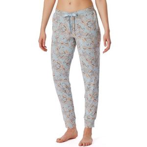 Schiesser Lange pyjamabroek met manchetten van modal - Mix + Relax pyjamabroek voor dames, Bluebird_175481