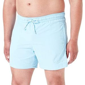 Champion Legacy Beachshorts AC Tonal Small Logo Maillot de bain pour homme, Bleu clair, S