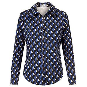 APART Fashion blouse dames, Blauw/Veelkleurig