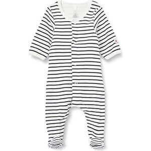 Petit Bateau A06L0 Pijama-kousen, wit/blauw, 12 maanden voor baby's, uniseks, wit/blauw, 12 maanden, Wit/Blauw