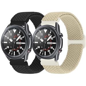 WNIPH 22 mm armband compatibel met Samsung Galaxy Watch 3 45 mm/Watch 46 mm/Gear S3/Huawei Watch GT3 46 mm/GT2 46 mm/GT2 Pro 46 mm/Garmin Vivoactive 4/Gen 5, gevlochten horlogeband verstelbaar, Nylon