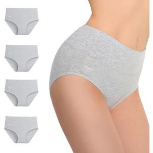 MARILYN Lot de 4 slips pour femme, confortables, respirants et extensibles, en coton mélangé, taille M, M