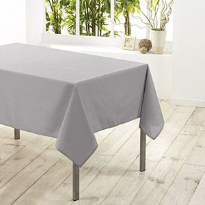 Lichtgrijs Tafelkleed/Tafelzeil van polyester met formaat 140 x 250 cm - Basic eettafel tafelkleden