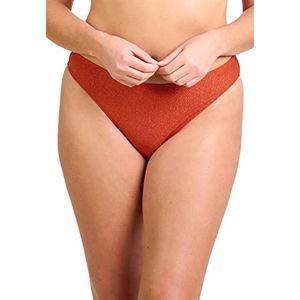 Sans Complexe Dames zwembroek met lage tailleband, ketchup baksteen