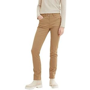 TOM TAILOR Dames 1021692 Alexa Slim Broek, 12912 - Splashed klei beige