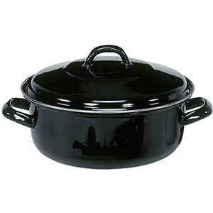 KRÜGER 2027395 braadpan, roestvrij staal, 18 cm, zwart