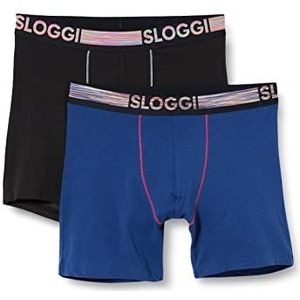 Sloggi Set van 2 herenshorts, Blauw - Donkere combinatie